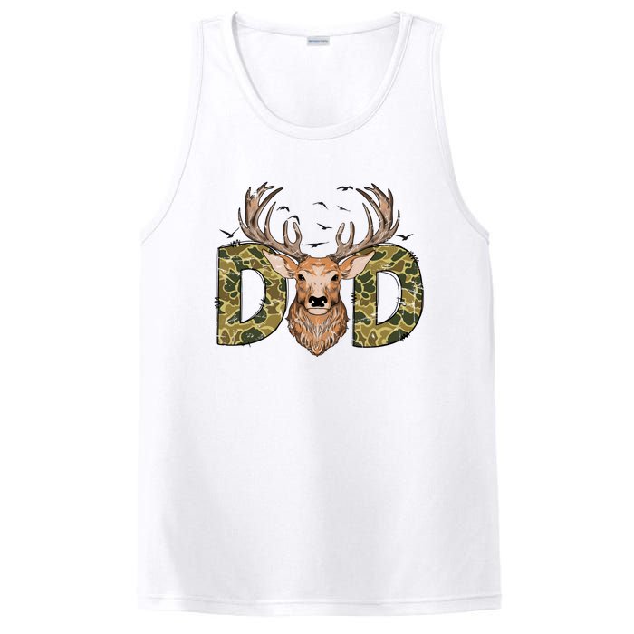 Retro Hunter Dad Deer Hunting PosiCharge Competitor Tank