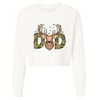Retro Hunter Dad Deer Hunting Cropped Pullover Crew