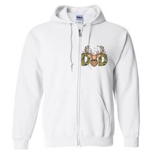 Retro Hunter Dad Deer Hunting Full Zip Hoodie