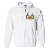 Retro Hunter Dad Deer Hunting Full Zip Hoodie