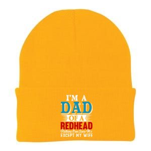 Redhead Hair Dad Fathers Day Funny Saying Gift Knit Cap Winter Beanie