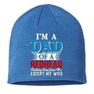 Redhead Hair Dad Fathers Day Funny Saying Gift Sustainable Beanie