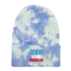 Redhead Hair Dad Fathers Day Funny Saying Gift Tie Dye 12in Knit Beanie