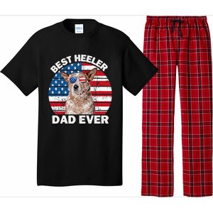 Red Heeler Dad American Flag Australian Cattle Dog Patriotic Pajama Set