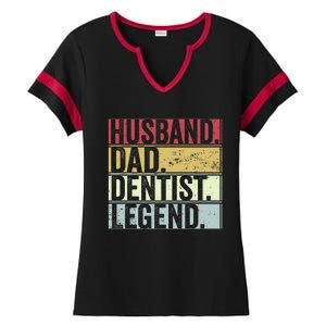 Retro Husband Dad Dentist Legend Funny Gift For Fathers Day Great Gift Ladies Halftime Notch Neck Tee