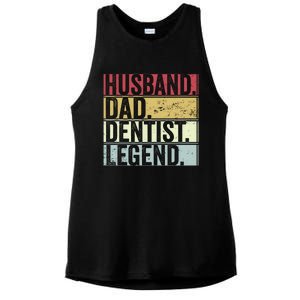 Retro Husband Dad Dentist Legend Funny Gift For Fathers Day Great Gift Ladies PosiCharge Tri-Blend Wicking Tank