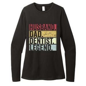 Retro Husband Dad Dentist Legend Funny Gift For Fathers Day Great Gift Womens CVC Long Sleeve Shirt