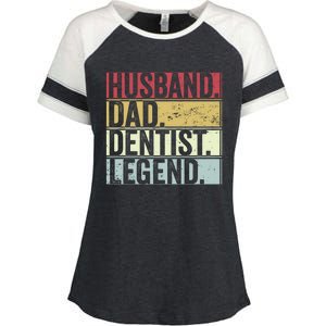 Retro Husband Dad Dentist Legend Funny Gift For Fathers Day Great Gift Enza Ladies Jersey Colorblock Tee