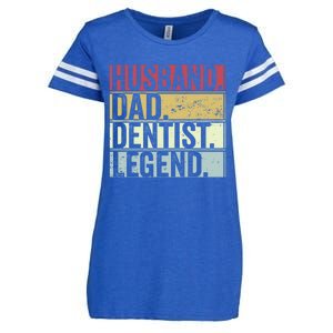 Retro Husband Dad Dentist Legend Funny Gift For Fathers Day Great Gift Enza Ladies Jersey Football T-Shirt