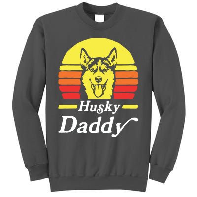 Retro Husky Dad Gift Dog Owner Pet Siberian Huskies Father Tall Sweatshirt