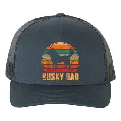 Retro Husky Dad Gift Dog Owner Pet Siberian Huskies Father Yupoong Adult 5-Panel Trucker Hat