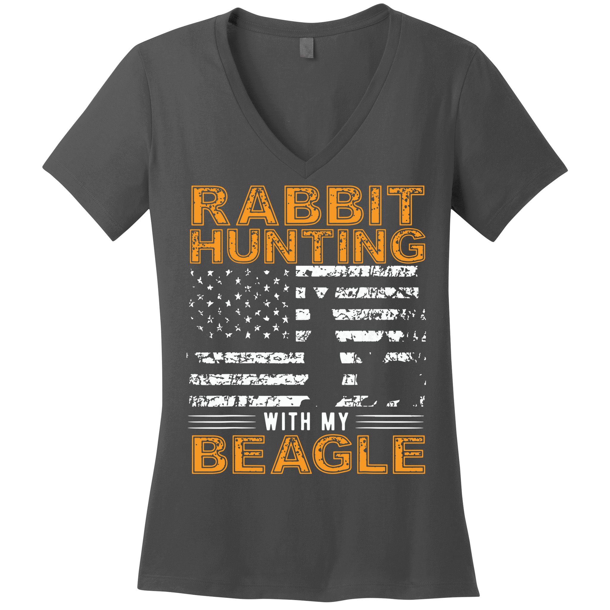 Rabbit Hunting Dog Beagle Hunter Hunting Dog Beagles Women's V-Neck T-Shirt