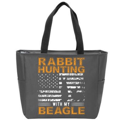 Rabbit Hunting Dog Beagle Hunter Hunting Dog Beagles Zip Tote Bag