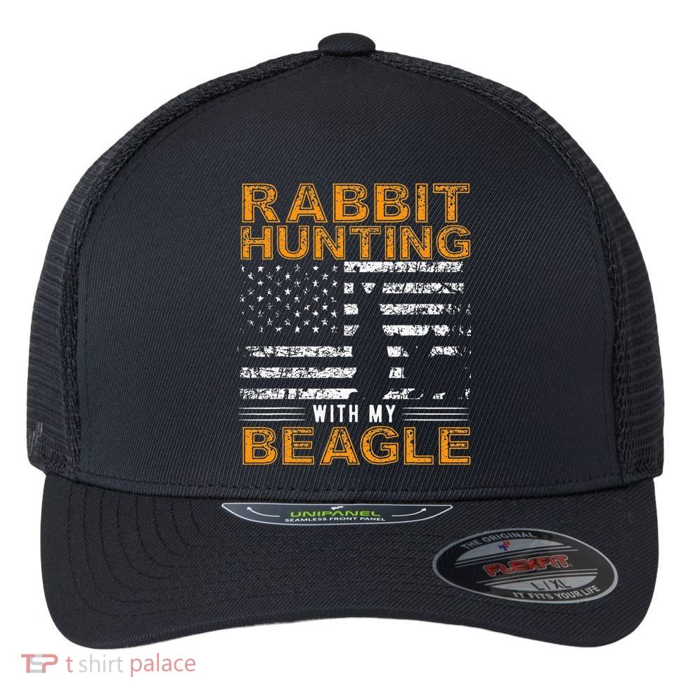 Rabbit Hunting Dog Beagle Hunter Hunting Dog Beagles Flexfit Unipanel Trucker Cap