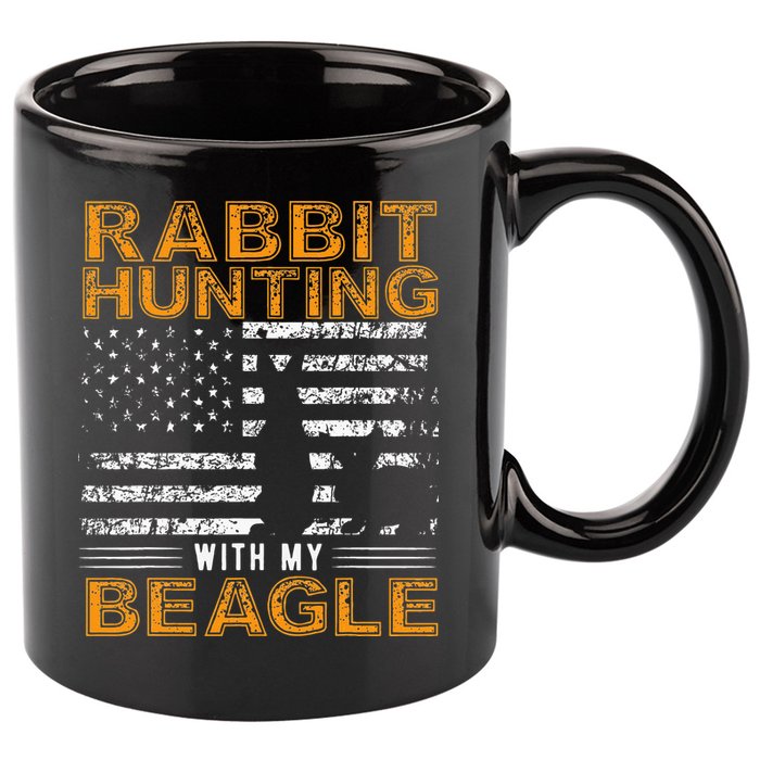 Rabbit Hunting Dog Beagle Hunter Hunting Dog Beagles 11oz C Handle Ceramic Mug