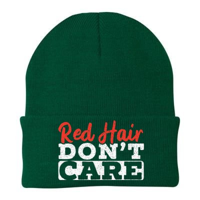 Red Hair Don't Care Funny Ginger Redhead Irish Freckles Knit Cap Winter Beanie