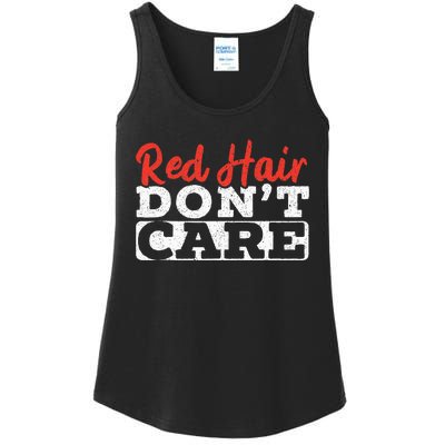 Red Hair Don't Care Funny Ginger Redhead Irish Freckles Ladies Essential Tank