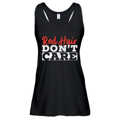 Red Hair Don't Care Funny Ginger Redhead Irish Freckles Ladies Essential Flowy Tank