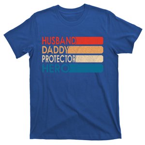 Retro Husband Daddy Protector Hero Gift T-Shirt