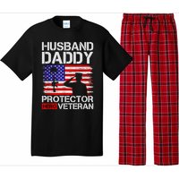 Retro Husband Daddy Protector Hero Veteran Happy Fathers Day Pajama Set