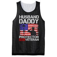 Retro Husband Daddy Protector Hero Veteran Happy Fathers Day Mesh Reversible Basketball Jersey Tank