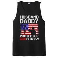 Retro Husband Daddy Protector Hero Veteran Happy Fathers Day PosiCharge Competitor Tank