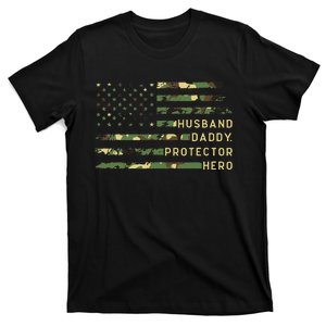 Retro husband daddy protector hero fathers day for dad T-Shirt