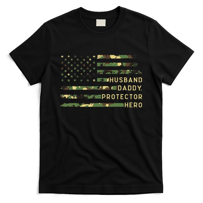 Retro husband daddy protector hero fathers day for dad T-Shirt