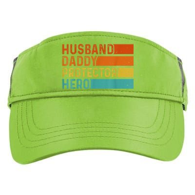 Retro Husband Daddy Protector Hero Fathers Day For Dad Adult Drive Performance Visor