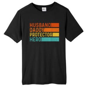 Retro Husband Daddy Protector Hero Fathers Day For Dad Tall Fusion ChromaSoft Performance T-Shirt