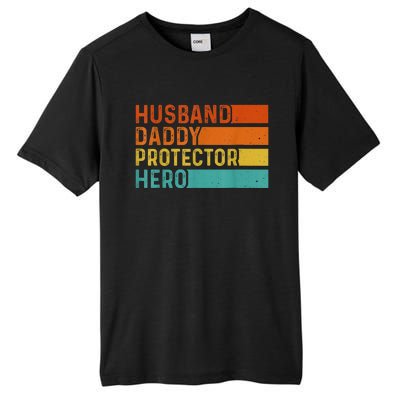 Retro Husband Daddy Protector Hero Fathers Day For Dad Tall Fusion ChromaSoft Performance T-Shirt