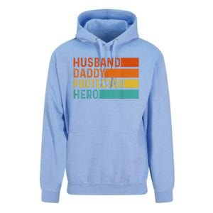 Retro Husband Daddy Protector Hero Fathers Day For Dad Unisex Surf Hoodie