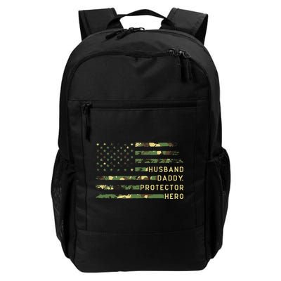 Retro Husband Daddy Protector Hero Fathers Day For Dad Backpack