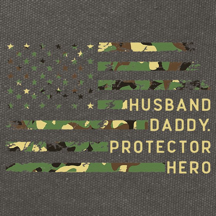 Retro Husband Daddy Protector Hero Fathers Day For Dad Cotton Canvas Backpack