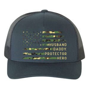 Retro Husband Daddy Protector Hero Fathers Day For Dad Yupoong Adult 5-Panel Trucker Hat