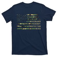 Retro Husband Daddy Protector Hero Fathers Day For Dad T-Shirt