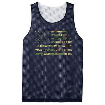 Retro Husband Daddy Protector Hero Fathers Day For Dad Mesh Reversible Basketball Jersey Tank