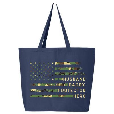 Retro Husband Daddy Protector Hero Fathers Day For Dad 25L Jumbo Tote