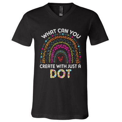 Rainbow Happy Dot Day September 15 What You Can V-Neck T-Shirt