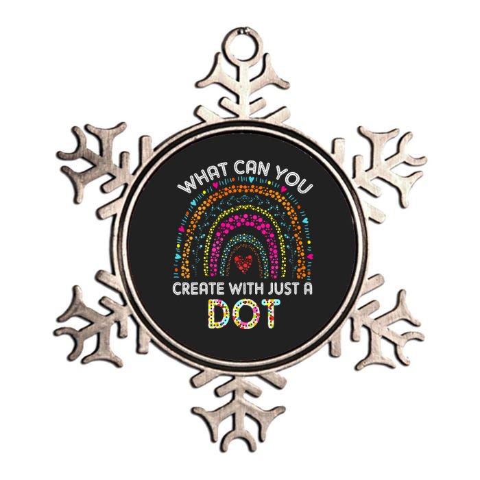 Rainbow Happy Dot Day September 15 What You Can Metallic Star Ornament