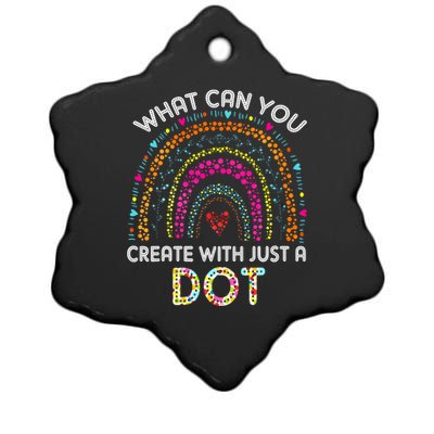 Rainbow Happy Dot Day September 15 What You Can Ceramic Star Ornament