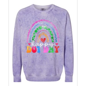 Rainbow Happy Dot Day 2024 15th September Colorblast Crewneck Sweatshirt