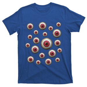 Red Halloween Eyeballs Creepy Funny Lazy Easy Spooky Costume T-Shirt