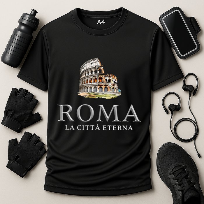 Rome He Eternal City Colosseum Cooling Performance Crew T-Shirt
