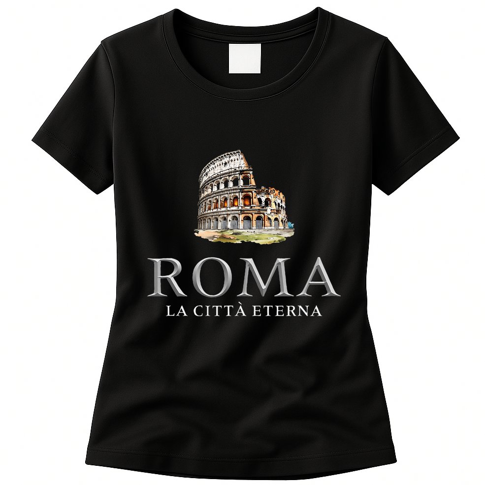 Rome He Eternal City Colosseum Womens T-Shirt