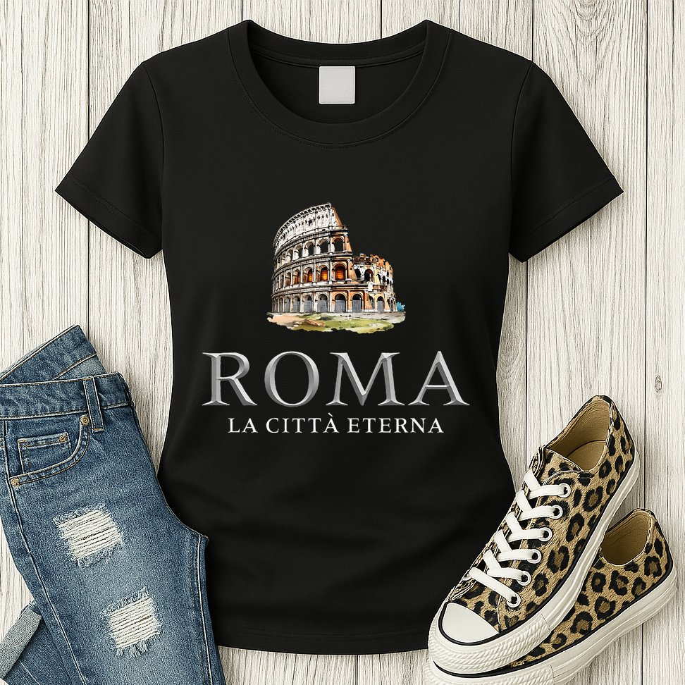Rome He Eternal City Colosseum Womens T-Shirt