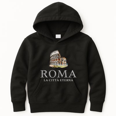 Rome He Eternal City Colosseum Kids Hoodie