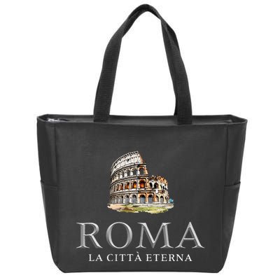 Rome He Eternal City Colosseum Zip Tote Bag
