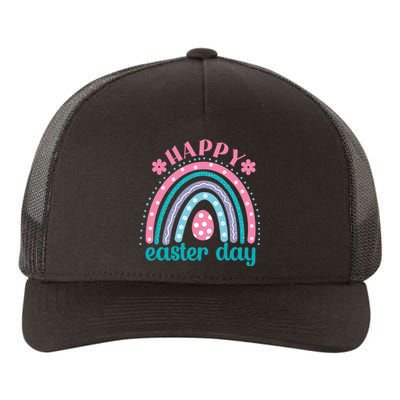 Rainbow Happy Easter Day Funny Bunny Easter Day Yupoong Adult 5-Panel Trucker Hat