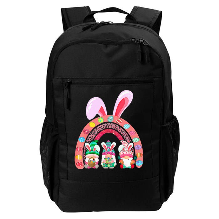 Rainbow Happy Easter Day Cute Gnome Easter Bunny Daily Commute Backpack